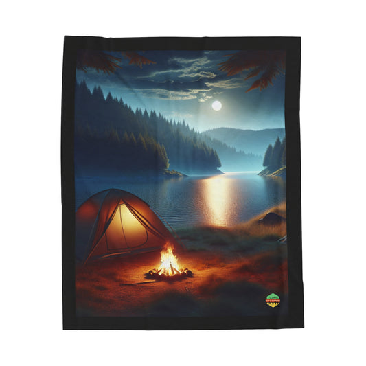 Camping Velveteen Plush Blanket