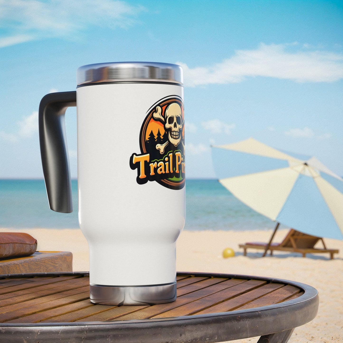 Travel Mug - TRAIL PIRATE Stainless Steel 14oz with Handle