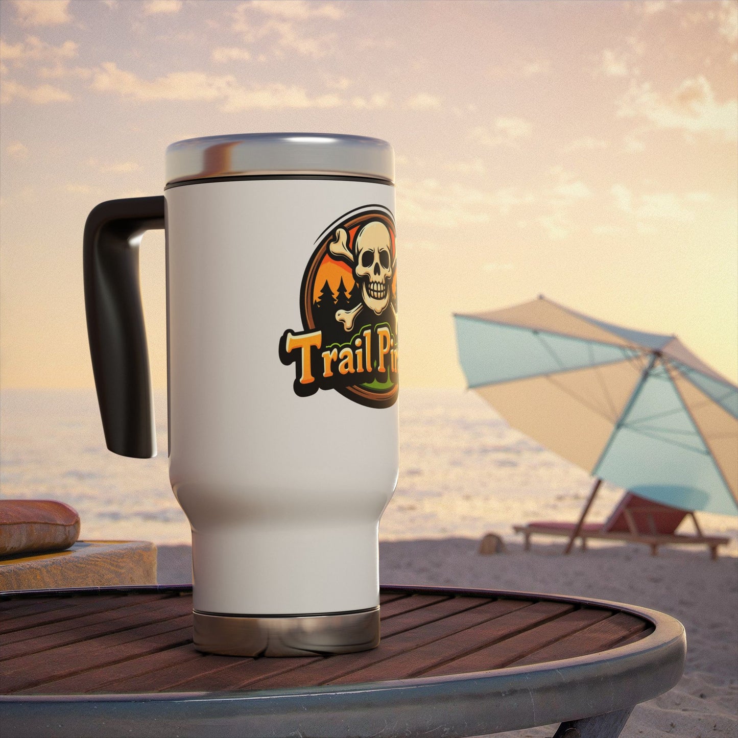Travel Mug - TRAIL PIRATE Stainless Steel 14oz with Handle