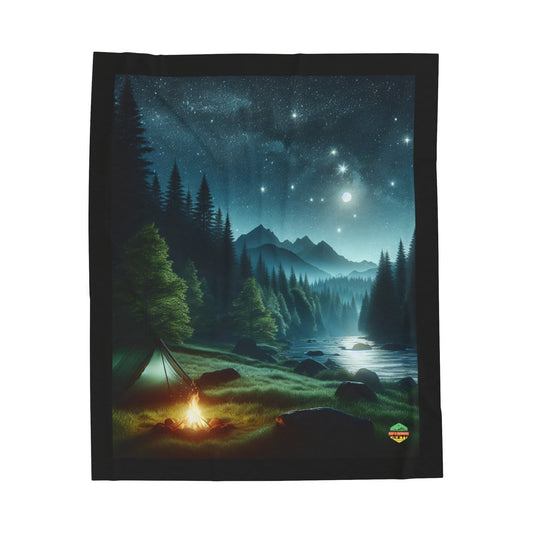 Camping Velveteen Plush Blanket