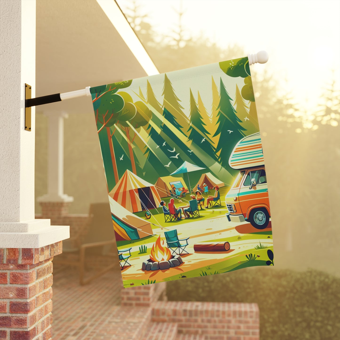 Camping Garden & House Banner
