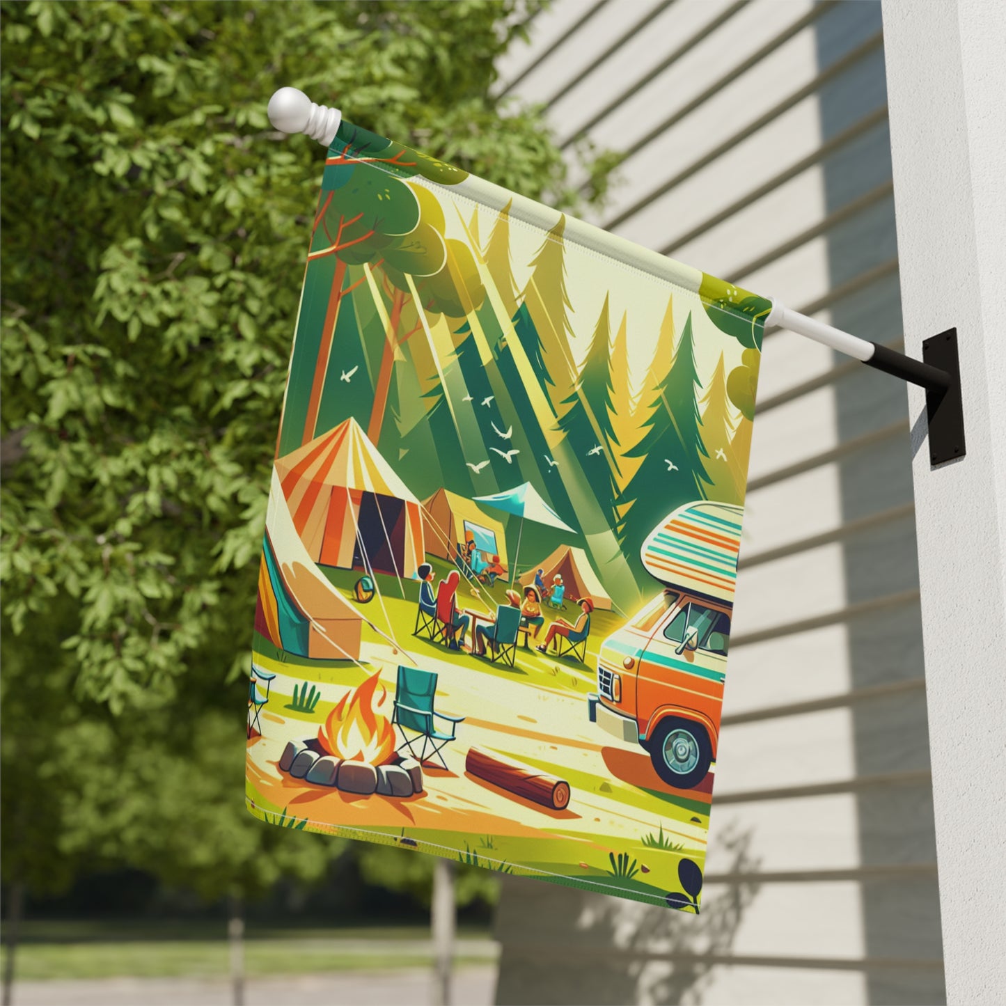 Camping Garden & House Banner