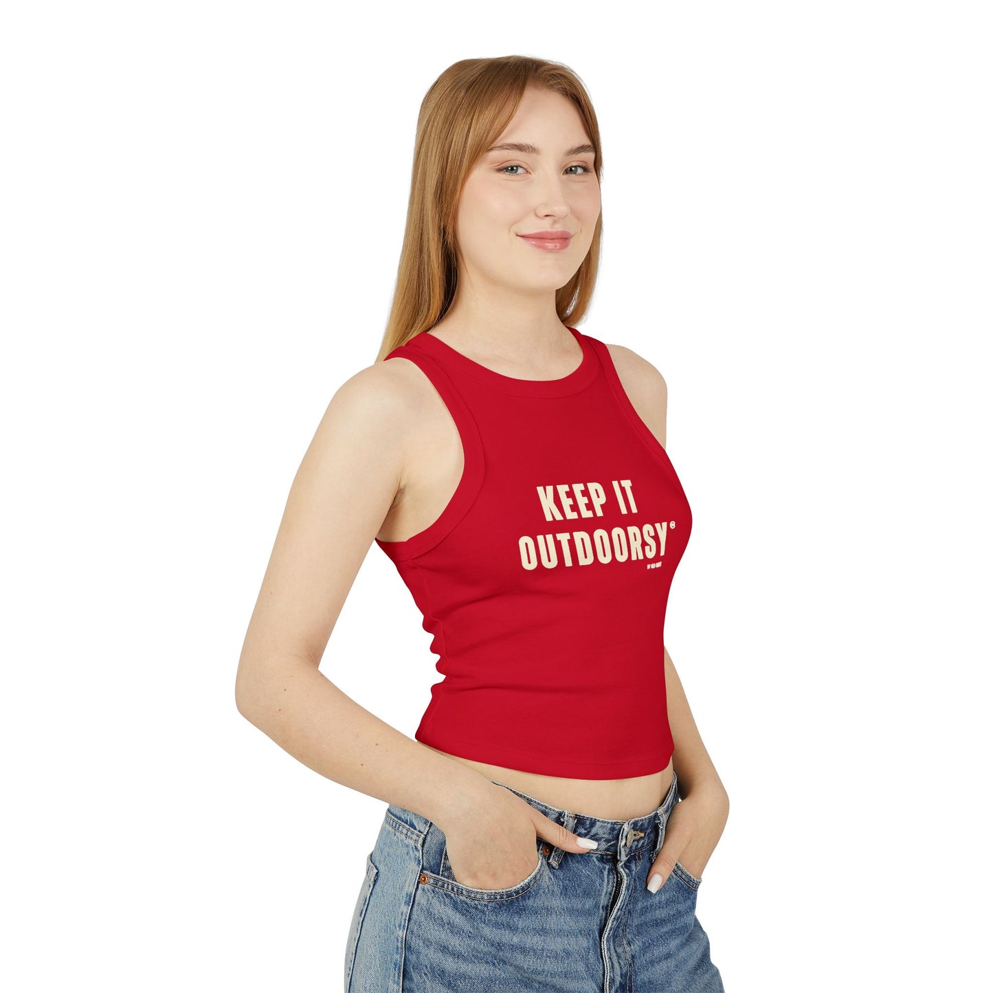 Women's Micro Rib Racer Tank Top