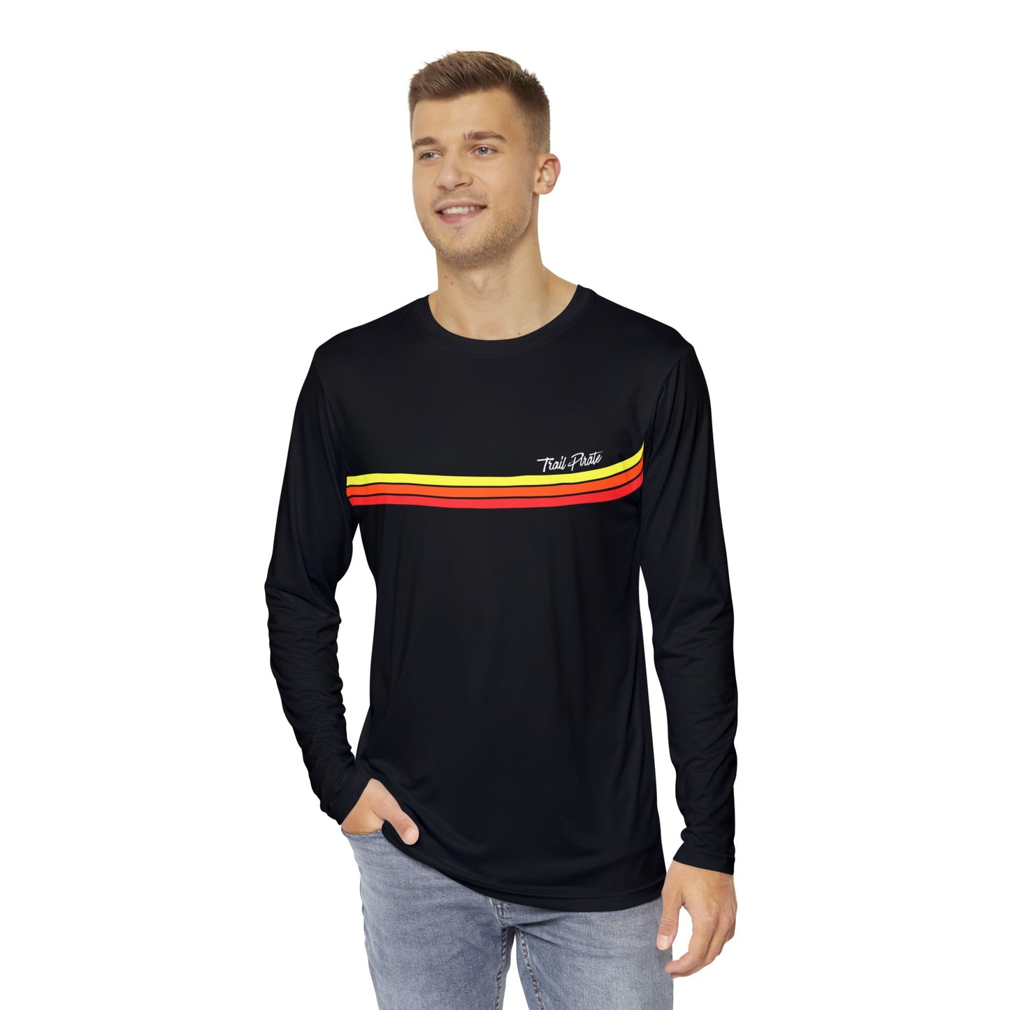 Mountain Bike Long Sleeve Shirt - Trail Pirate Old School MTB Style Jersey